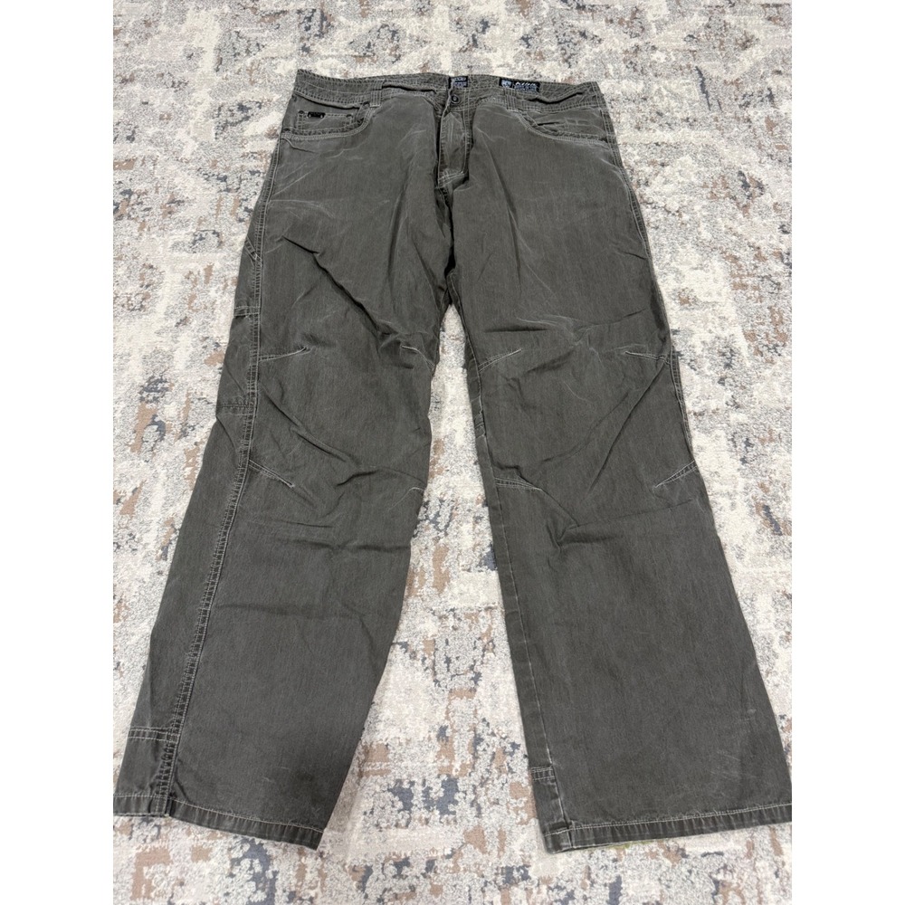 Kuhl Revolvr Mens 38x32 Charcoal Grey Vintage Patina Dye Straight Leg Pants